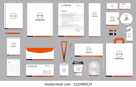 Corporate Identity Set. Stationery Blank Template Design Kit. Branding Template Editable with white background color for Business Company finance vector