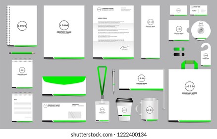 Corporate Identity Set. Stationery Blank Template Design Kit. Branding Template Editable with white background color for Business Company finance vector