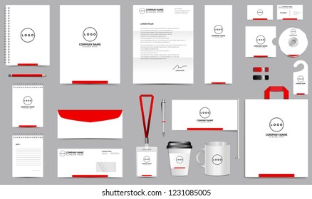 Corporate Identity Set. Stationery Template Design Kit. Branding Template Editable Brand Identity pack with abstract background for Business Company and Finance Vector eps 10 