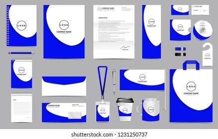 Corporate Identity Set. Stationery Template Design Kit. Branding Template Editable Brand Identity pack with abstract background for Business Company and Finance Vector eps 10 