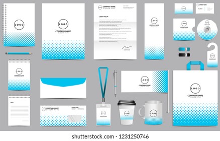 Conjunto de identidades corporativas. Kit de diseño de plantilla de diseño de diseño de diseño de diseño de diseño de diseño de diseño de artículos de escritorio. Plantilla de promoción de marca Paquete de identidad de marca editable con fondo abstracto para empresas y vectores financieros 10 