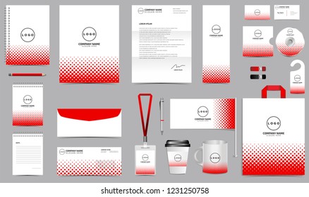 Corporate Identity Set. Stationery Template Design Kit. Branding Template Editable Brand Identity pack with abstract background for Business Company and Finance Vector eps 10 