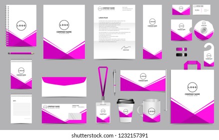 Corporate Identity Set. Stationery Template Design Kit. Branding Template Editable Brand Identity pack with abstract background for Business Company and Finance Vector eps 10 