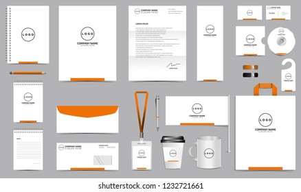 Corporate Identity Set. Stationery Template Design Kit. Branding Template Editable Brand Identity pack with abstract background for Business Company and Finance Vector eps 10 