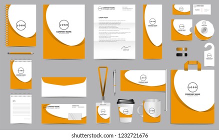 Corporate Identity Set. Stationery Template Design Kit. Branding Template Editable Brand Identity pack with abstract background for Business Company and Finance Vector eps 10 