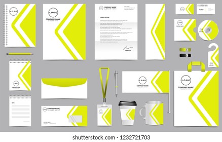 Corporate Identity Set. Stationery Template Design Kit. Branding Template Editable Brand Identity pack with abstract background for Business Company and Finance Vector eps 10 