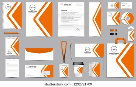 Corporate Identity Set. Stationery Template Design Kit. Branding Template Editable Brand Identity pack with abstract background for Business Company and Finance Vector eps 10 