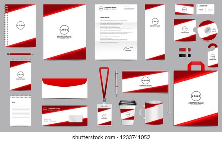 Corporate Identity Set. Stationery Template Design Kit. Branding Template Editable Brand Identity pack with abstract background for Business Company and Finance Vector eps 10 