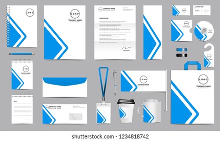 Corporate Identity Set. Stationery Template Design Kit. Branding Template Editable Brand Identity pack with abstract background for Business Company and Finance Vector eps 10 