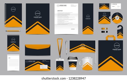 Corporate Identity Set. Stationery Template Design Kit. Branding Template Editable Brand Identity pack with abstract background color for Business Company and Finance Vector eps 10