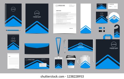 Corporate Identity Set. Stationery Template Design Kit. Branding Template Editable Brand Identity pack with abstract background color for Business Company and Finance Vector eps 10