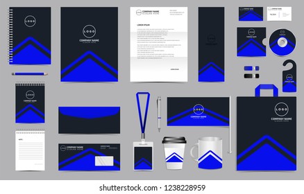 Corporate Identity Set. Stationery Template Design Kit. Branding Template Editable Brand Identity pack with abstract background color for Business Company and Finance Vector eps 10