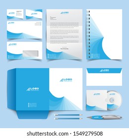 Corporate Identity Set. Stationery Template Design Kit. Branding Template Editable Brand Identity pack with abstract halftone effect background for Business Company and Finance Vector