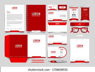 Corporate Identity Set. Stationery Template Design Kit. Branding Template Editable Brand Identity pack with abstract background for Business Company and Finance Vector eps 10