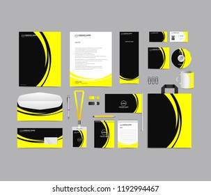 Corporate identity set template design. blank template editable with logo abstract texture with white color background. vector company Business Stationery branding mockup eps 10