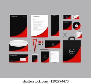 Corporate identity set template design. Stationery Branding blank template editable with logo abstract texture with white color background. vector company Business mockup eps 10