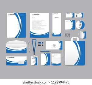 Corporate identity set template design. blank template editable with logo abstract texture with white color background. vector company Business Stationery branding mockup eps 10