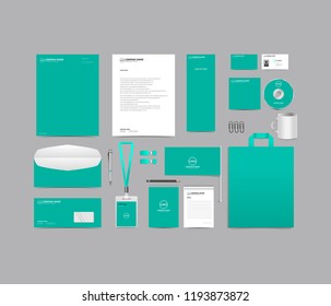 Corporate identity set template design. Stationery Branding blank template editable with logo abstract texture with white color background. vector company Business mockup eps 10