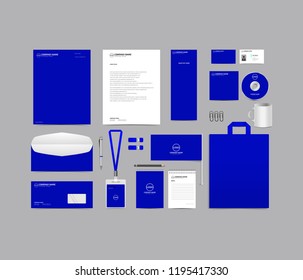 Corporate identity set template design. Stationery Branding blank template editable with logo abstract texture with white color background. vector company Business mockup eps 10