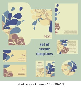 Corporate Identity, set of vector templates for business artworks