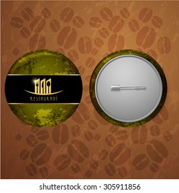 corporate identity sheet menu Restaurant Background coffee beans brown