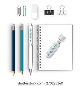 corporate identity stationery medicine
