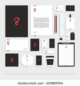 Corporate identity, stationery set.
