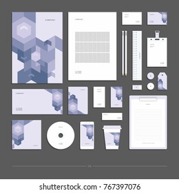 Corporate identity, stationery set.