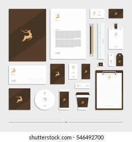 Corporate identity, stationery set, sign, symbol, deer.