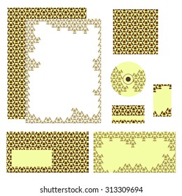 corporate identity template, abstract, honeycomb