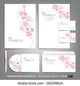 Corporate identity template for business artworks.  Vector Illustration