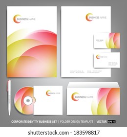 Corporate identity template for business artworks.  Vector Illustration