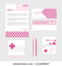 Corporate Identity Template. Business. Business Card. Pencil. Book. letter. vector