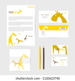 Corporate Identity Template. Business. Business Card. Pencil. Book. letter. vector