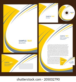 corporate identity template design abstract stripes