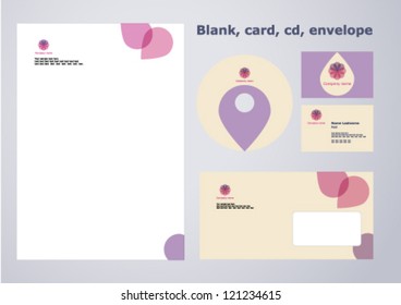 Corporate Identity Template for design blank, business card, cd and envelope.
