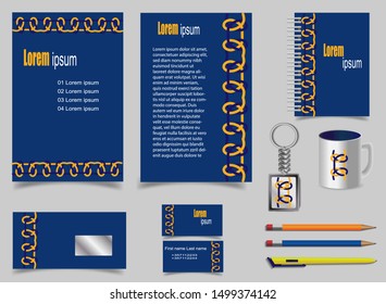 Corporate identity template design. For business. 