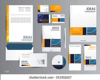 Corporate identity template design. Business stationery.