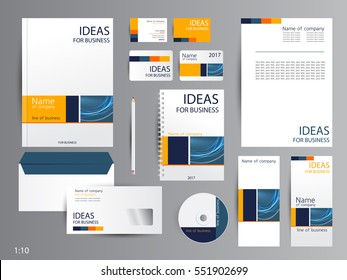 Corporate identity template design. Business stationery.