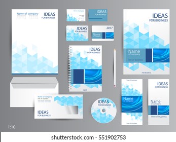 Corporate identity template design. Business stationery.