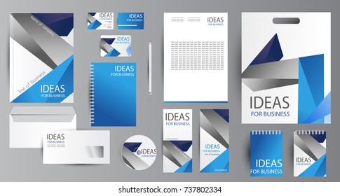 Corporate identity template design. Business stationery.