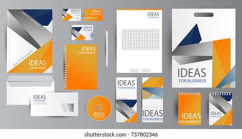 Corporate identity template design. Business stationery.