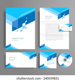 corporate identity template design geometric abstract, cmyk profile