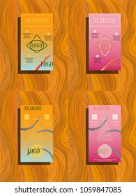 Corporate identity template geometric elements. Documentation for business.