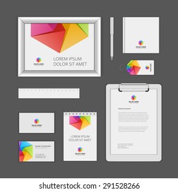 Corporate Identity Template with Logotype. Vector Illustration of Business Corporate Objects
