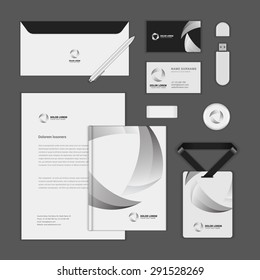 Corporate Identity Template with Logotype. Vector Illustration of Business Corporate Objects