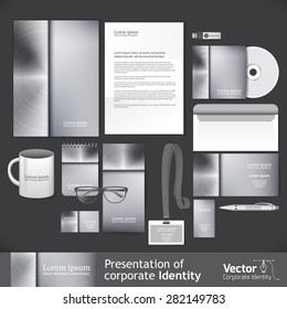 Corporate identity template, metal style