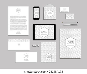 Corporate identity template, mock up