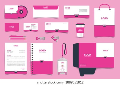 corporate identity template with modern elements, Branding Template Editable with abstract background. Business set branding eps 10