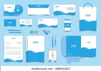 corporate identity template with modern elements, Branding Template Editable with abstract background. Business set branding eps 10